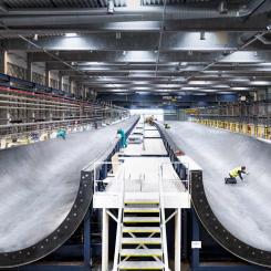 Vestas fabrik i danska Nakskov för tillverkning av vindturbinblad. Foto: Vestas