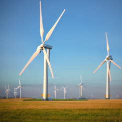 Vindkraftverk – en del av den hållbara energiomställningen. Arkivbild.