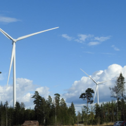 Vindparken Karskruv i Uppvidinge kommun. Foto: OX2
