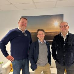 Pär Dunder, Per Olofsson och Jesper Åkerlund. Pressbild: W3 Energy