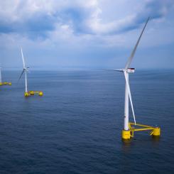 Flytande vindkraft i Utsira Nord.  Foto: Ocean Winds